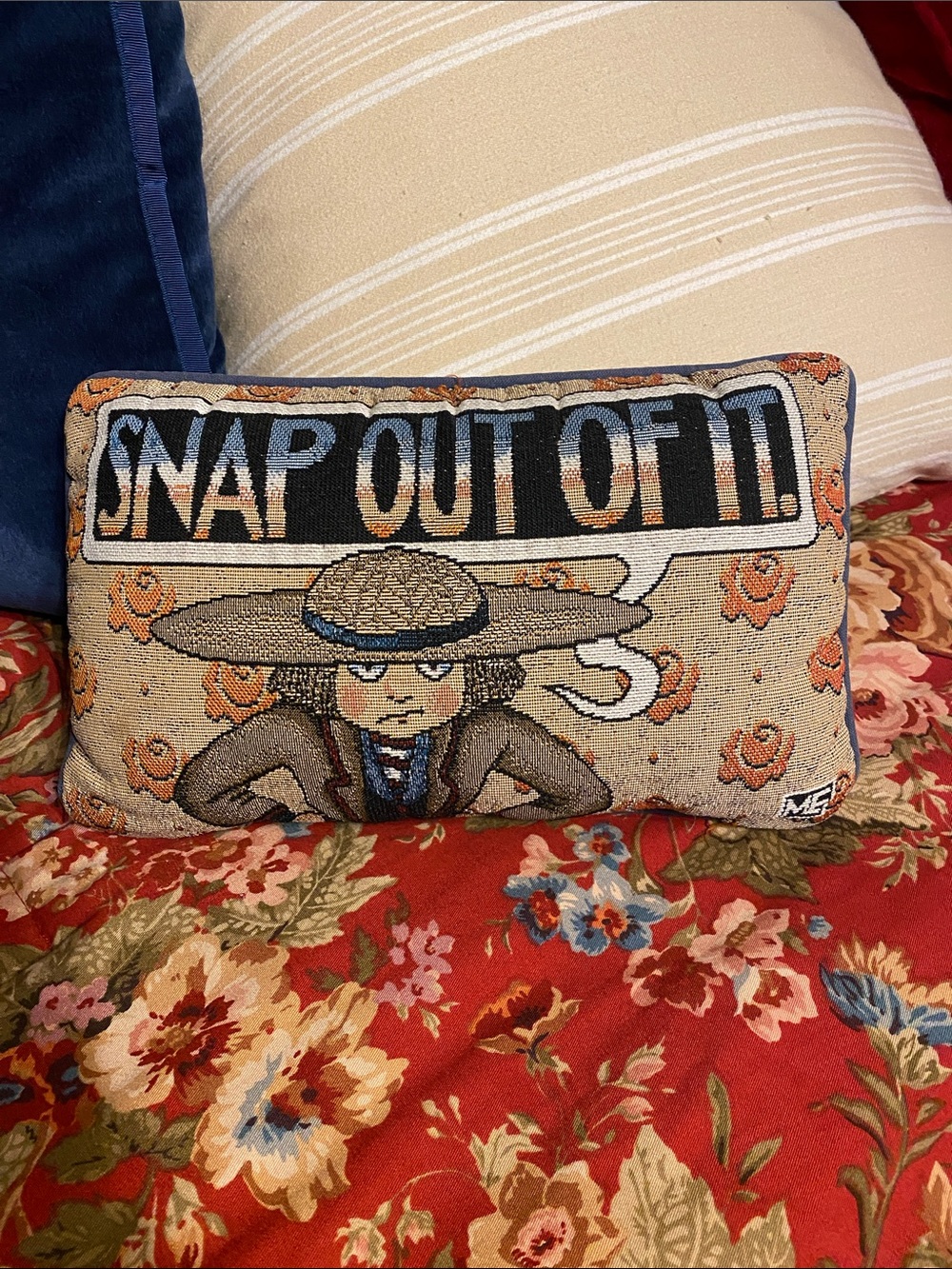 ME Snap Out Of It Decorative Throw Pillow - Beige/Tan